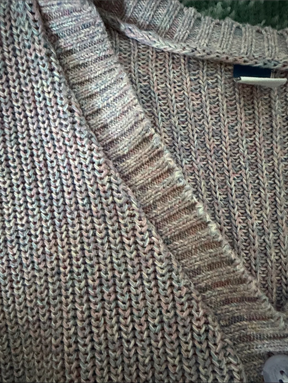 Old Navy Pink Marled V-Neck Button Cardigan
